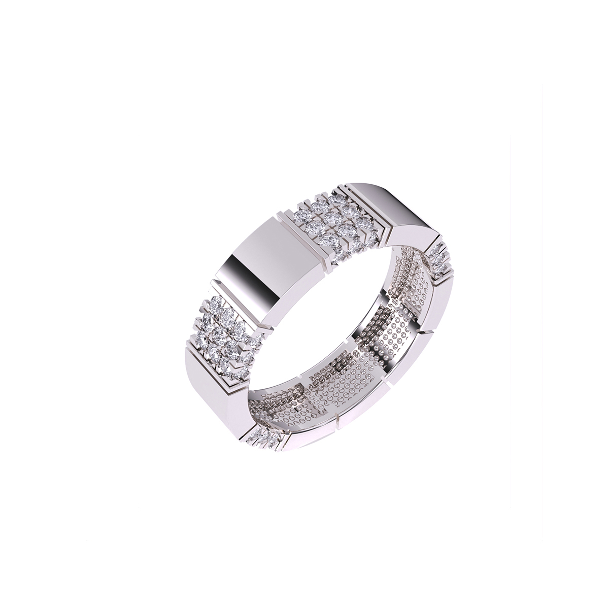 Elegant Lab-Grown Diamond Men's Wedding Band